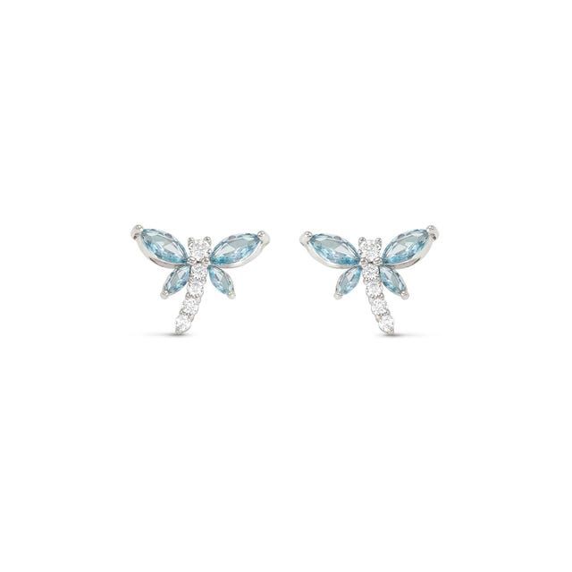 Nomination Shine Me Up Blue Dragonfly Silver Earrings