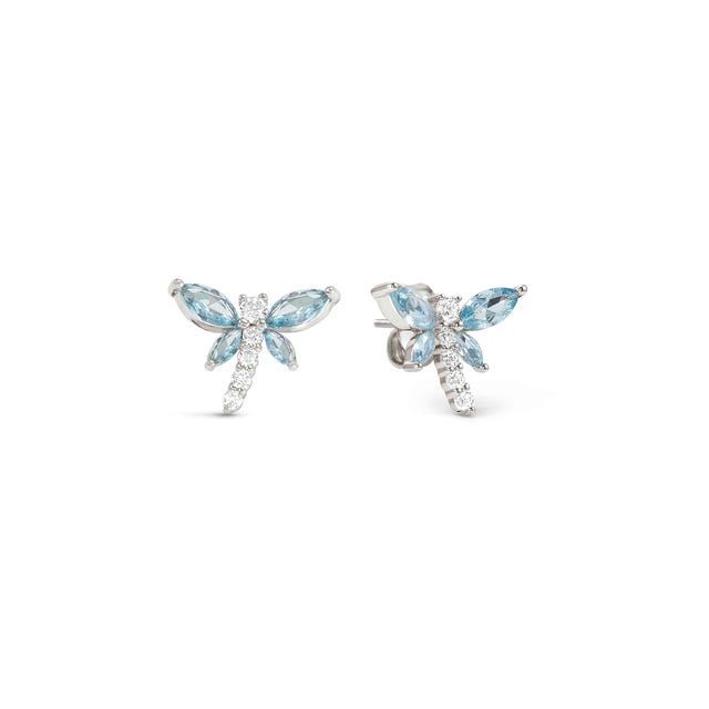Nomination Shine Me Up Blue Dragonfly Silver Earrings