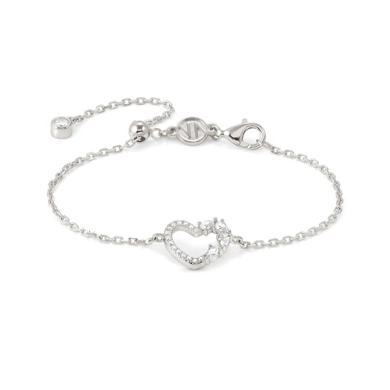 Nomination Shine Me Up Bracelet, Heart & Cubic Zirconia, Silver