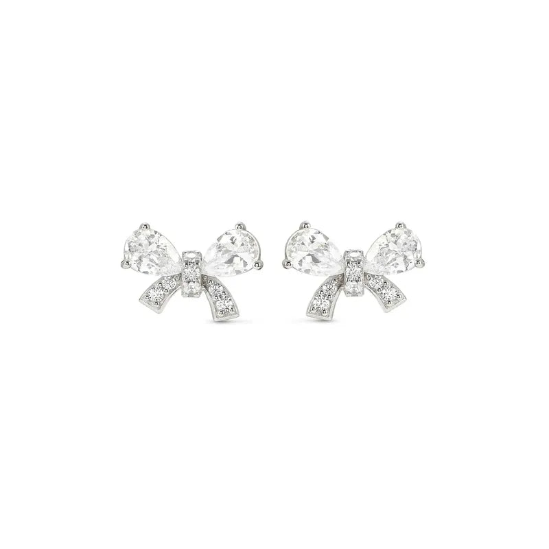 Nomination Shine Me Up Earrings, Bow with Cubic Zirconia, Sterling Silver