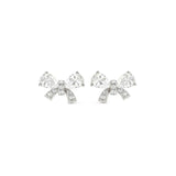 Nomination Shine Me Up Earrings, Bow with Cubic Zirconia, Sterling Silver