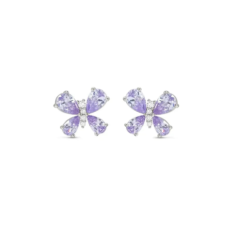 Nomination Shine Me Up Earrings, Butterfly with Cubic Zirconia, Sterling Silver