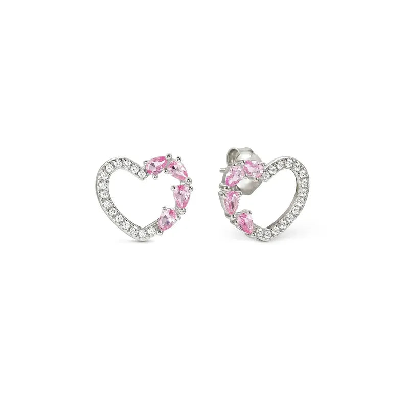 Nomination Shine Me Up Earrings, Heart with Cubic Zirconia, Sterling Silver