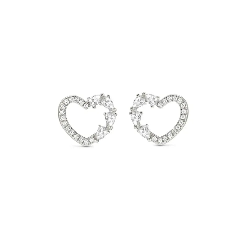 Nomination Shine Me Up Earrings, Heart with Cubic Zirconia, Sterling Silver