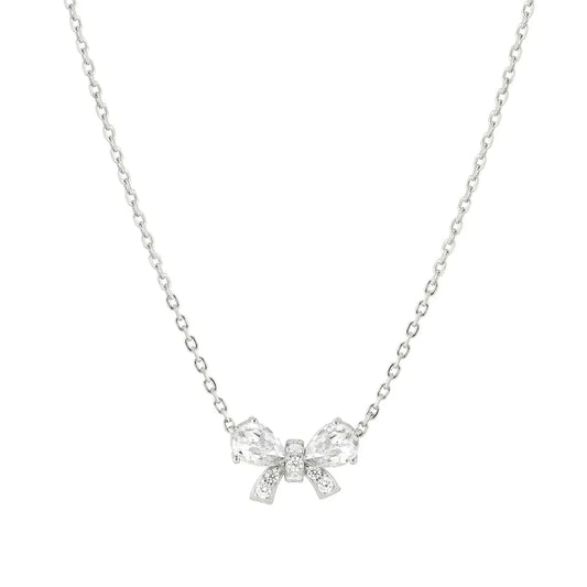 Nomination Shine Me Up Necklace, Bow with Cubic Zirconia, Sterling Silver