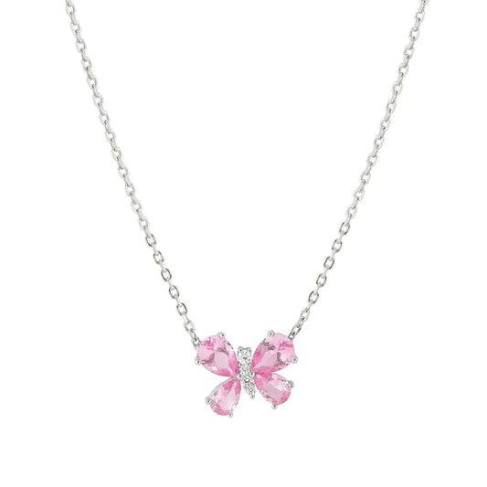 Nomination Shine Me Up Necklace, Butterfly with Cubic Zirconia, Sterling Silver