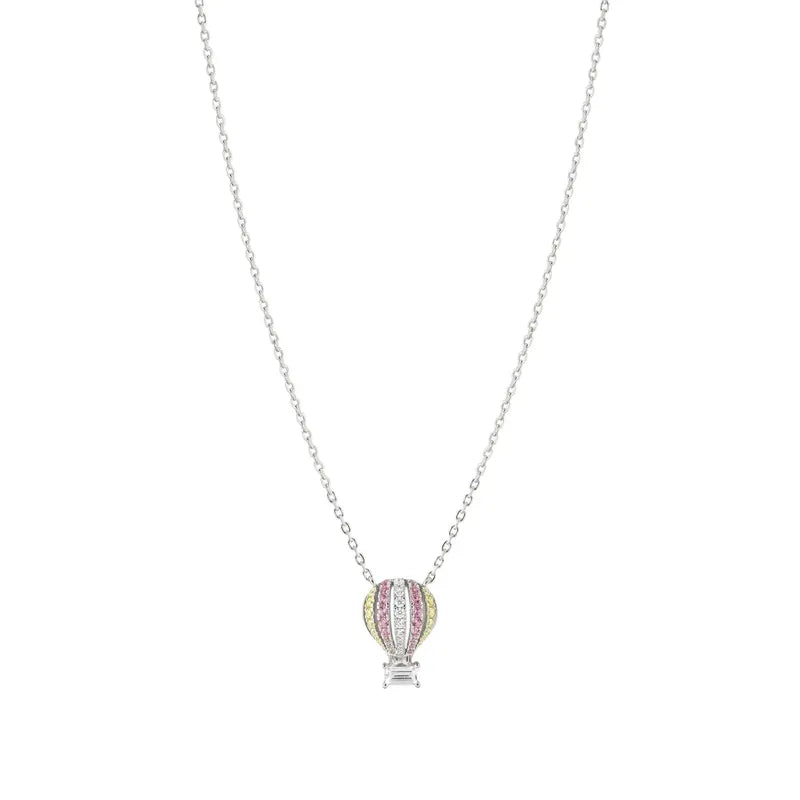 Nomination Shine Me Up Necklace, Hot Air Balloon with Cubic Zirconia, Sterling Silver