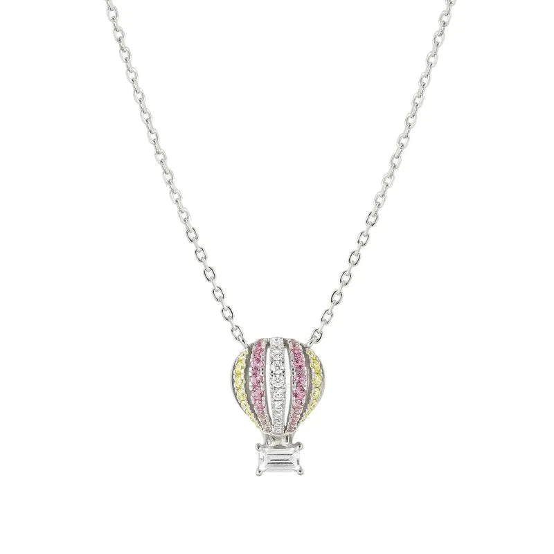 Nomination Shine Me Up Necklace, Hot Air Balloon with Cubic Zirconia, Sterling Silver