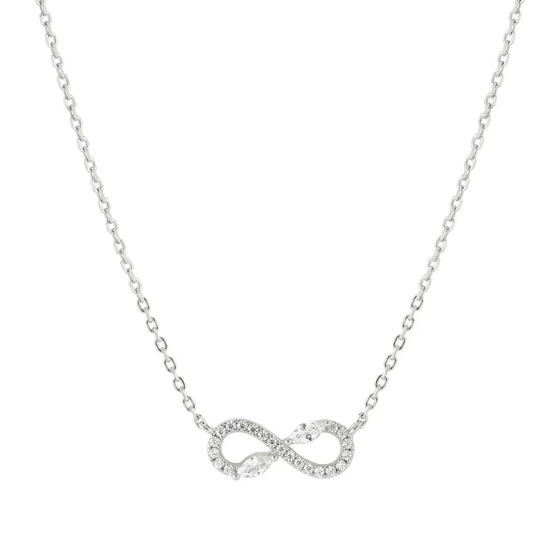 Nomination Shine Me Up Necklace, Infinity Symbol with Cubic Zirconia, Sterling Silver