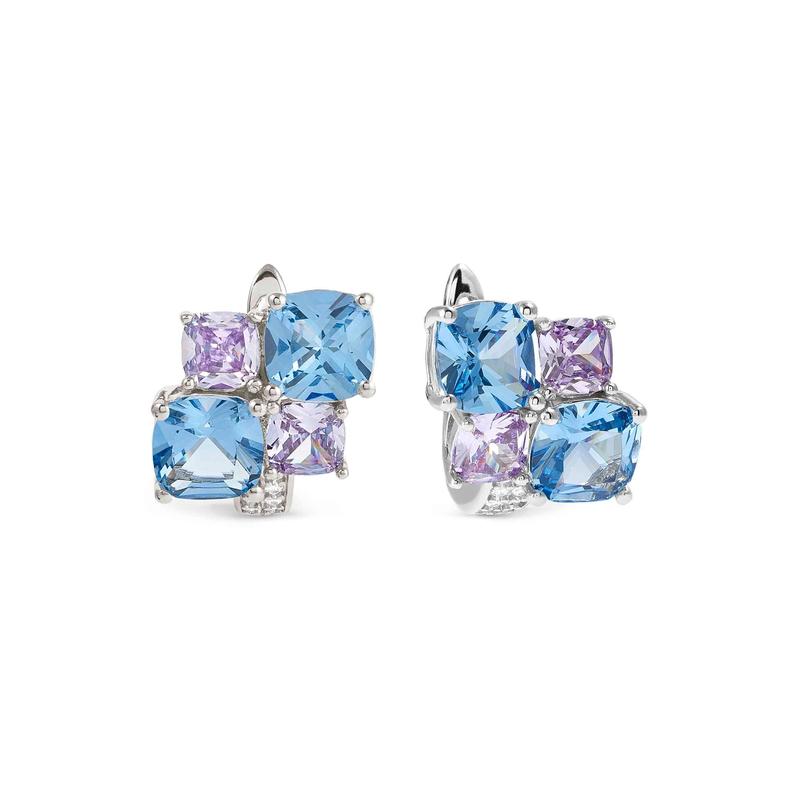 Nomination Silver Colour Wave Aurora Cubic Zirconia Latch-Back Earrings