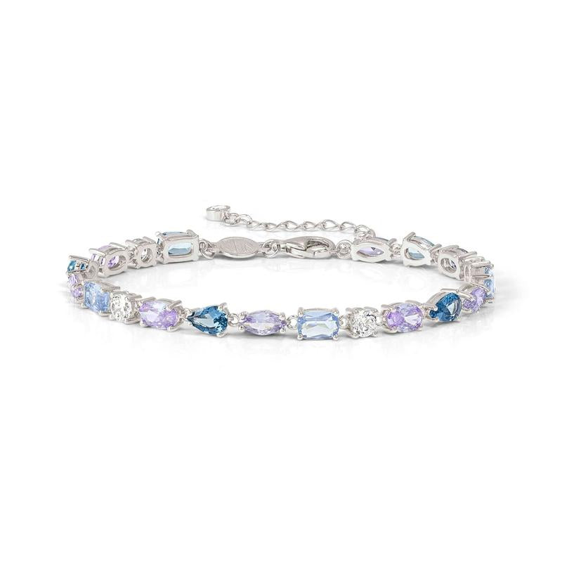 Nomination Silver Colour Wave Aurora Mixed Stone Silver Bracelet