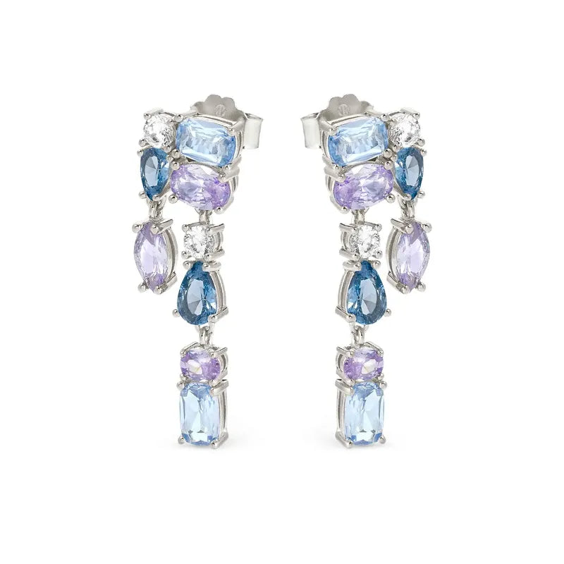 Nomination Silver Colour Wave Aurora Multi-Color Drop Earrings