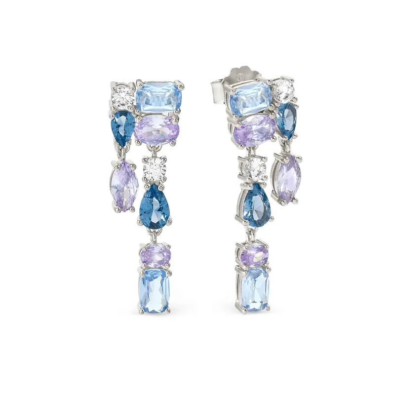 Nomination Silver Colour Wave Aurora Multi-Color Drop Earrings