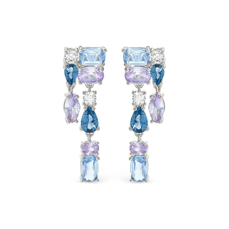 Nomination Silver Colour Wave Aurora Multi-Color Drop Earrings