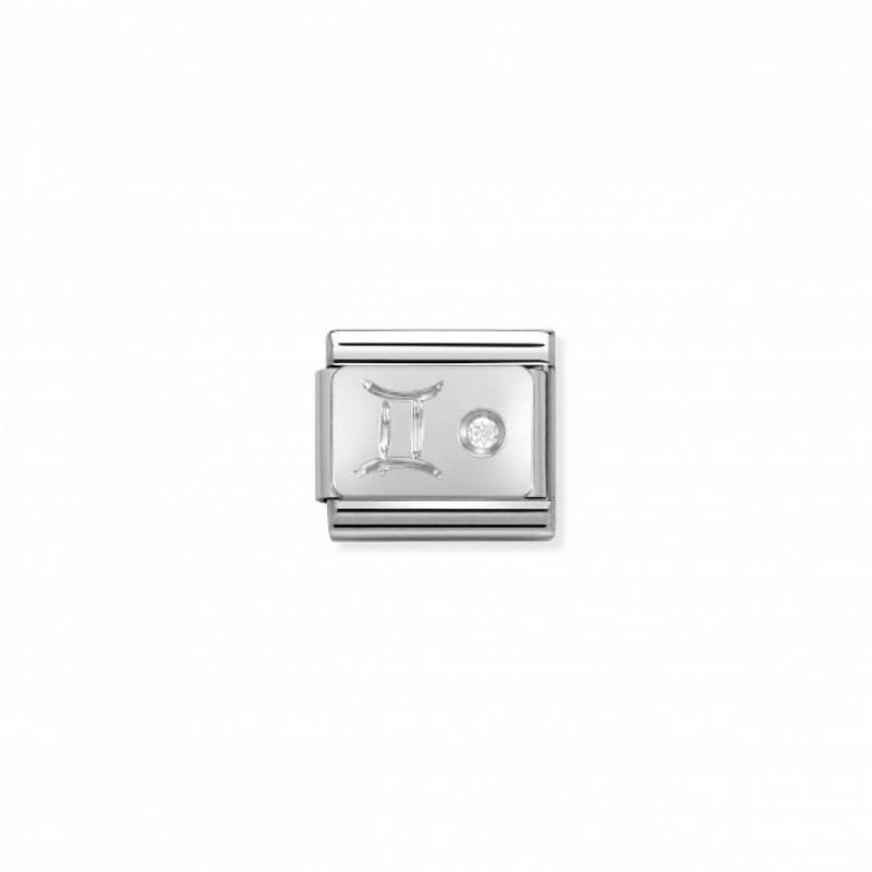 Nomination Silver Gemini CZ Link