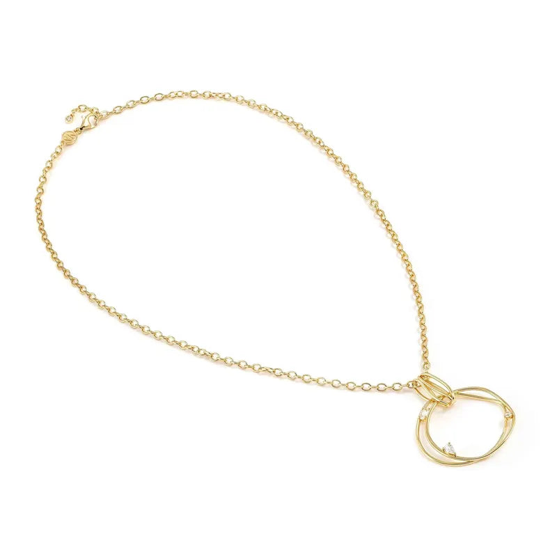 Nomination Silver My Rebel Art Circle Gold Pendant Necklace