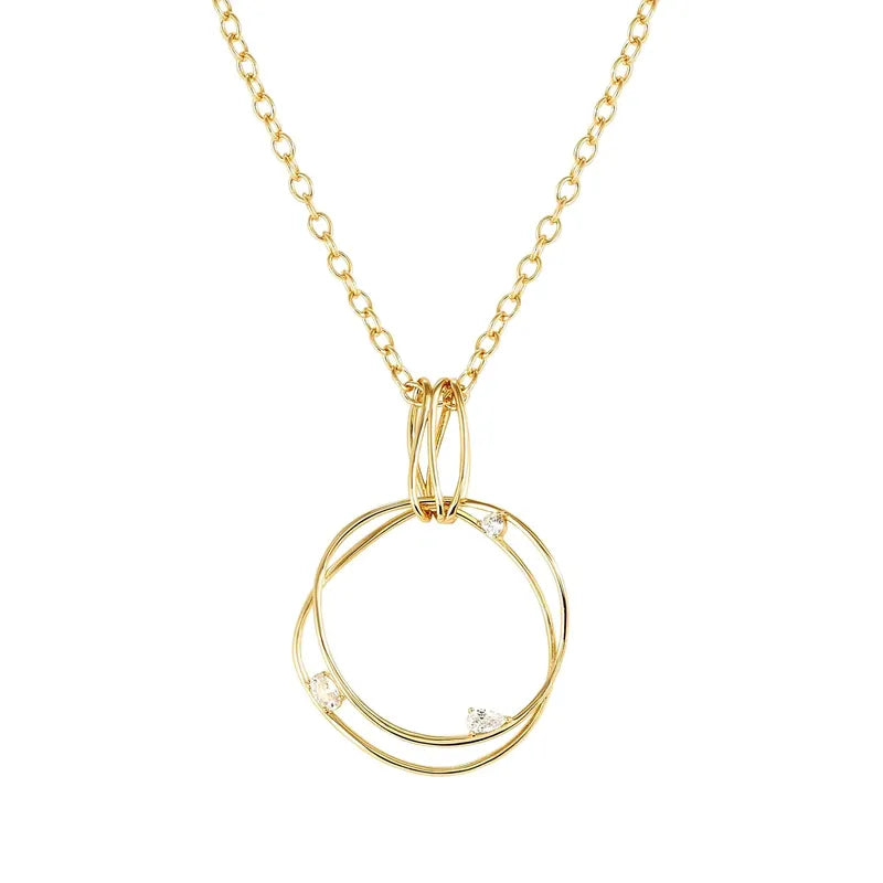 Nomination Silver My Rebel Art Circle Gold Pendant Necklace