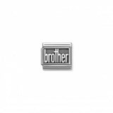Nomination Silvershine Enamel Oxidised Brother Link