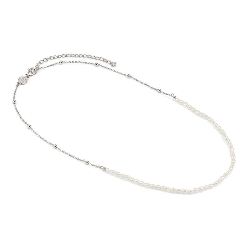 Nomination Siren Dream Necklace, Chain and Half Pearls, Silver