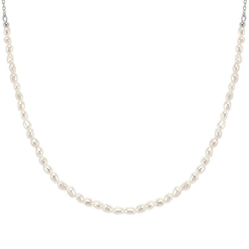 Nomination Siren Dream Necklace, Chain and Half Pearls, Silver
