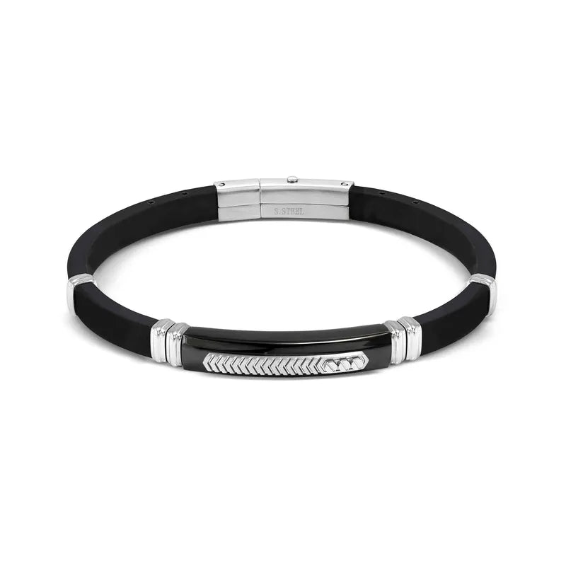 Nomination Sleek City Energy Ed. Rubber & Steel Bracelet