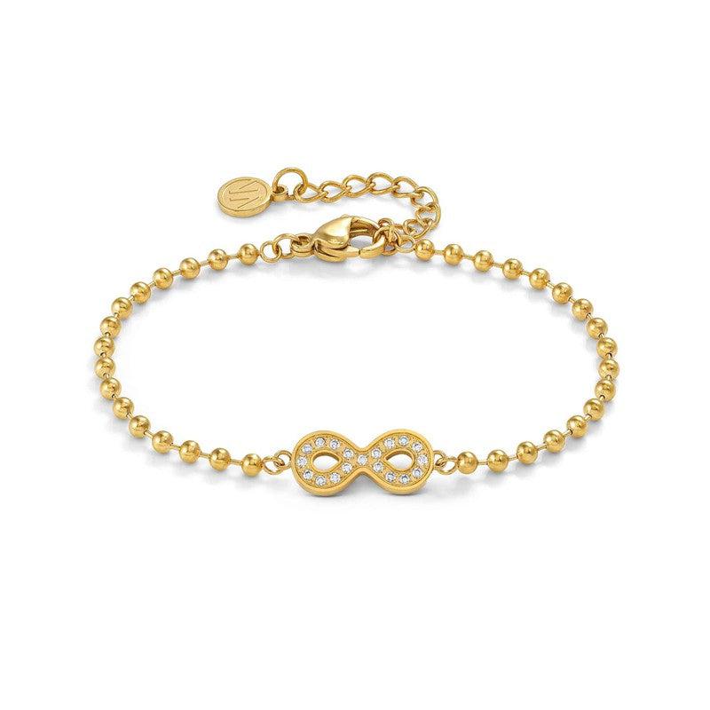 Nomination Soffio Damore Bracelet, Infinity, Cubic Zirconia, Gold