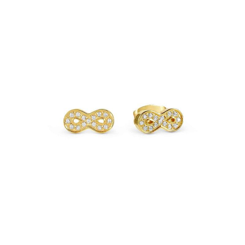 Nomination Soffio Damore Earrings, Infinity, Cubic Zirconia, Gold