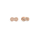 Nomination Soffio Damore Earrings, Infinity, Cubic Zirconia, Rose Gold