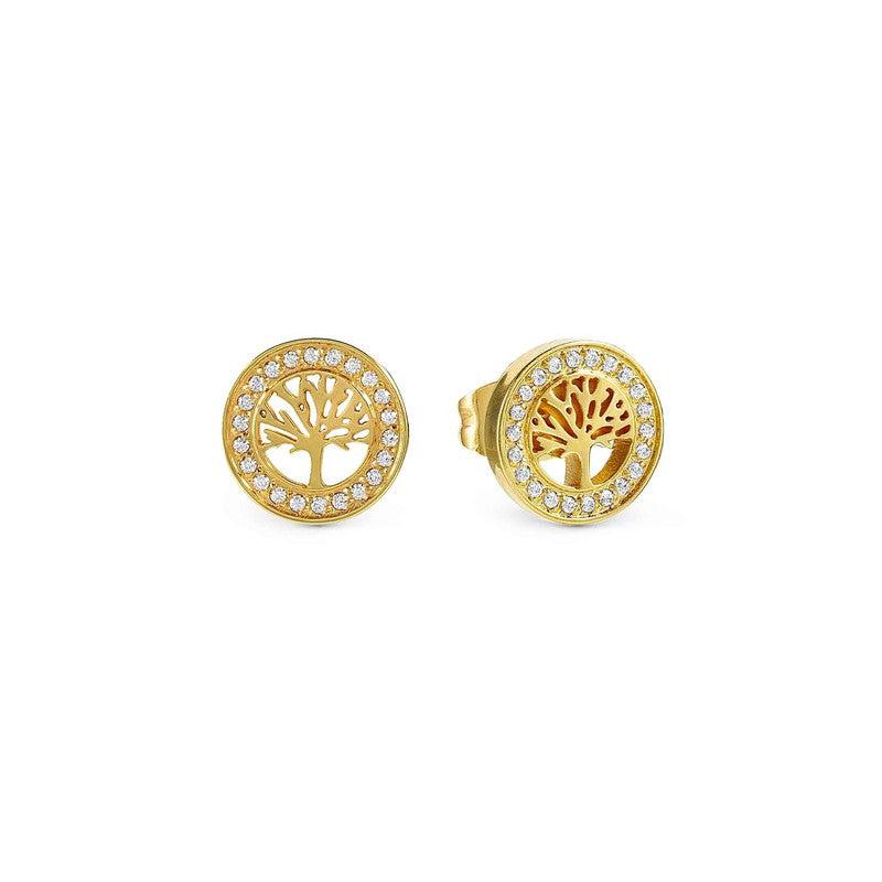 Nomination Soffio Damore Earrings, Tree of Life, Cubic Zirconia, Gold