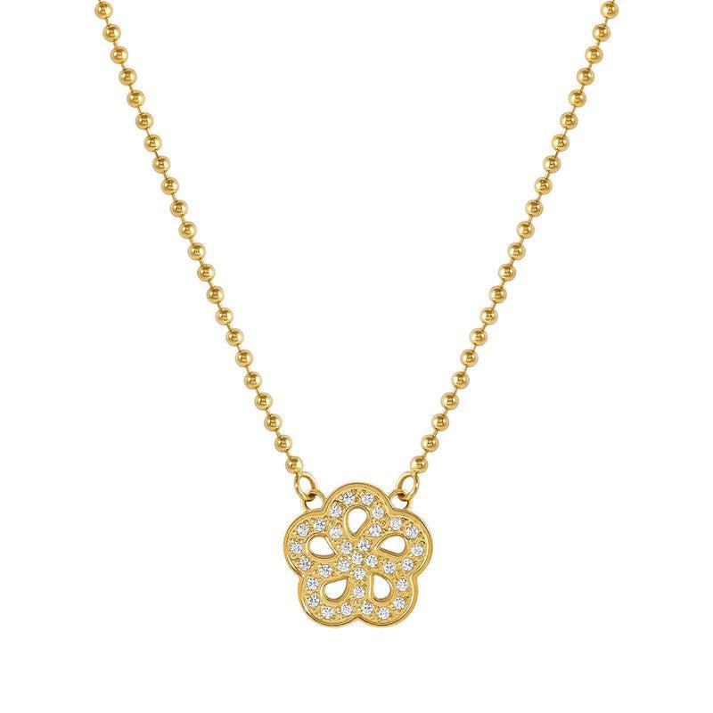 Nomination Soffio Damore Necklace, Flower, Cubic Zirconia, Gold