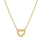 Nomination Soffio Damore Necklace, Heart, Cubic Zirconia, Gold