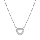 Nomination Soffio Damore Necklace, Heart, Cubic Zirconia, Sterling Silver