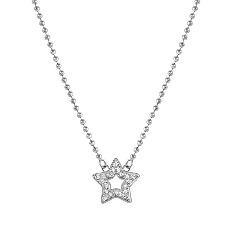 Nomination Soffio Damore Necklace, Star, Cubic Zirconia, Sterling Silver