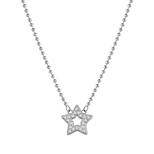 Nomination Soffio Damore Necklace, Star, Cubic Zirconia, Sterling Silver