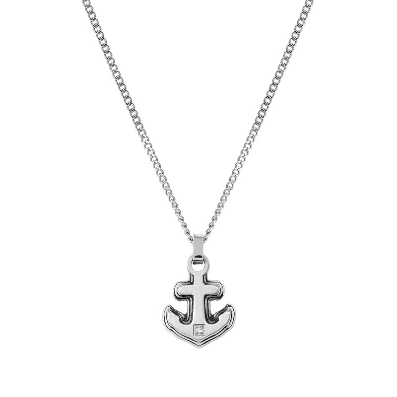 Nomination Strong Diamond Anchor Necklace