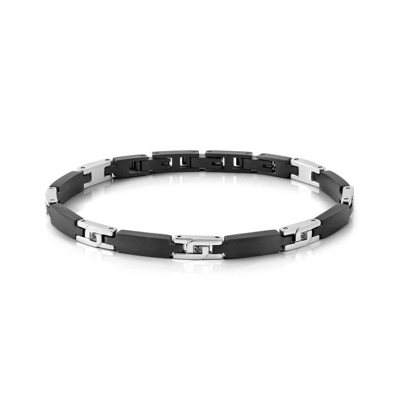 Nomination Strong Diamond Bracelet, Black Diamond, Black PVD, Stainless Steel