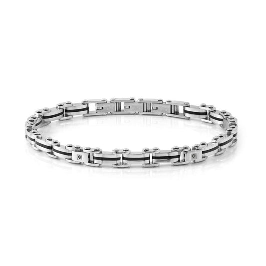 Nomination Strong Diamond Bracelet, White Diamond, Silver, Stainless Steel