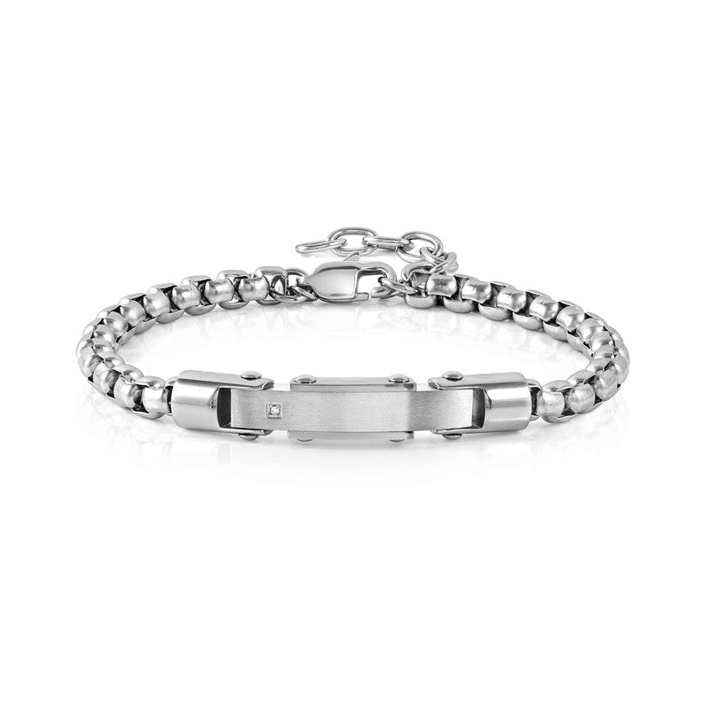 Nomination Strong Diamond Bracelet, White Diamond, Stainless Steel