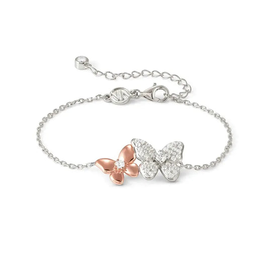 Nomination Sweet Madame Bracelet, Butterflies & Cubic Zirconia, Rose Gold