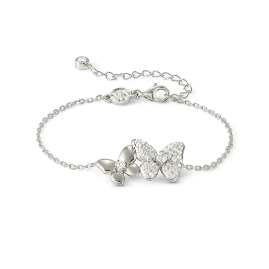 Nomination Sweet Madame Bracelet, Butterflies & Cubic Zirconia, Silver