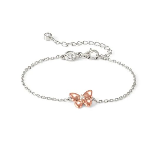 Nomination Sweet Madame Bracelet, Butterfly & Cubic Zirconia, Rose Gold, Silver