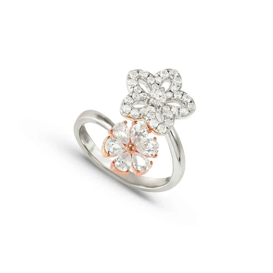 Nomination Sweet Madame, Flowers, Cubic Zirconia, Rose Gold & Silver