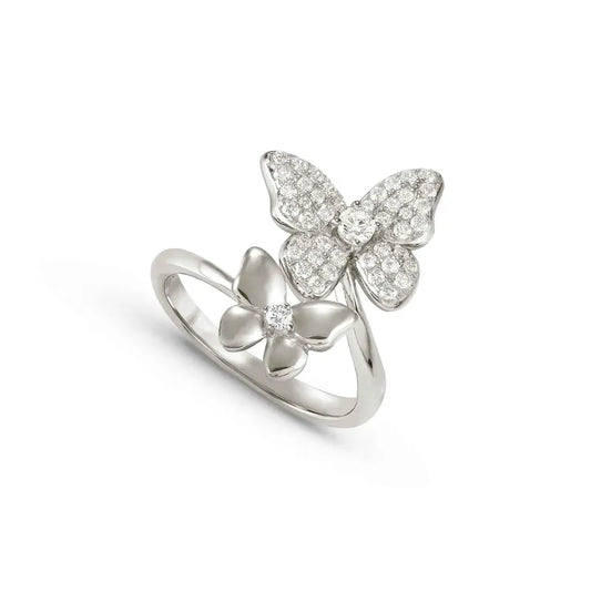 Nomination Sweet Madame Ring, Butterflies & Cubic Zirconia, Sterling Silver