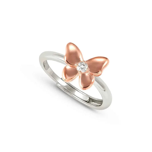 Nomination Sweet Madame Ring, Butterfly with Rose Gold & Cubic Zirconia