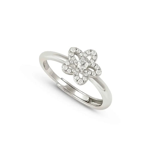 Nomination Sweet Madame Ring, Flower & Cubic Zirconia, Sterling Silver