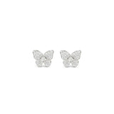 Nomination Sweetmadame Earrings, Butterfly with Cubic Zirconia, Silver