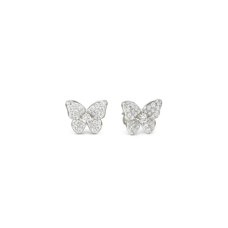 Nomination Sweetmadame Earrings, Butterfly with Cubic Zirconia, Silver