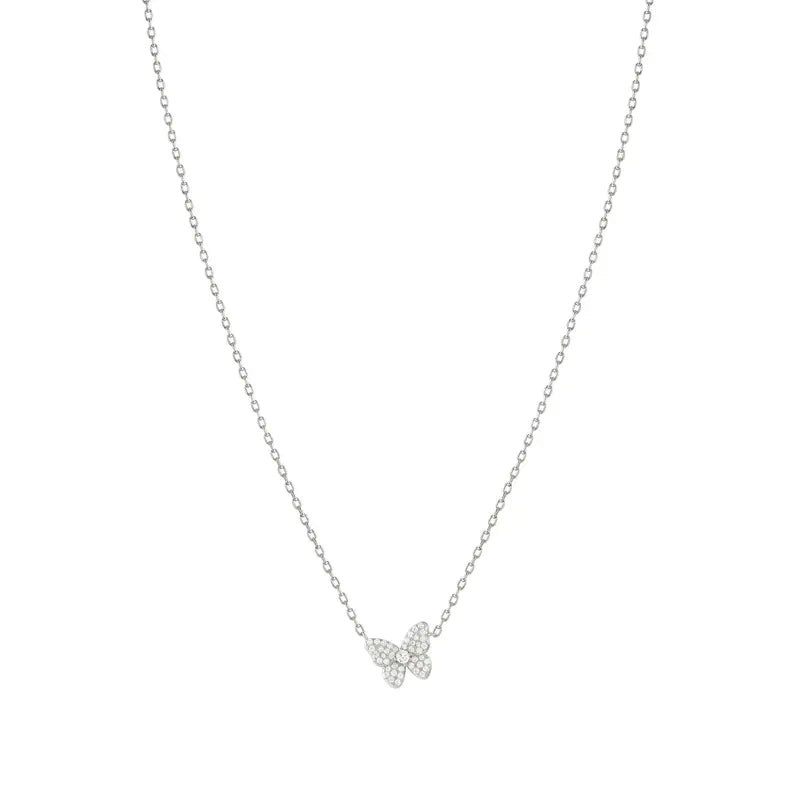 Nomination Sweetmadame Necklace, Butterfly with Cubic Zirconia, Sterling Silver