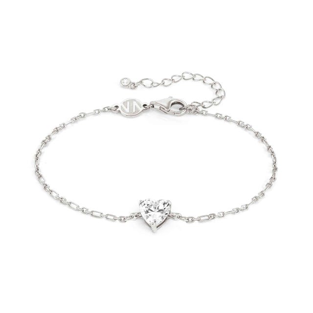 Nomination Sweetrock Bracelet, Heart, Cubic Zirconia, Silver