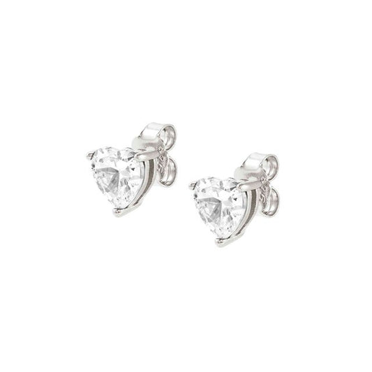 Nomination Sweetrock Earrings, Heart, Sterling Silver